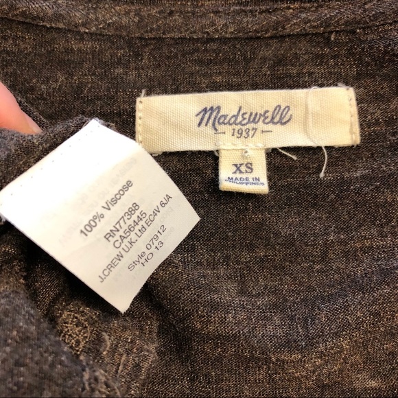 Madewell Brown All Around Long Sleeve Tee - Picture 6 of 7